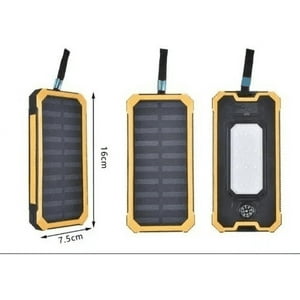 Cargador Solar Portátil 20000mAh Linterna a Prueba de Agua y polvo Celeste  - Startechoffice