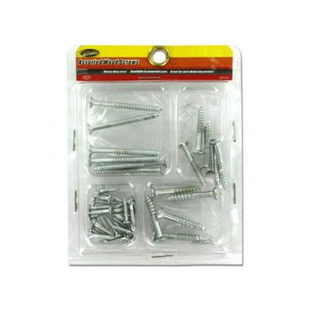 Bulk Buys MT175-24 1-1/4'' Assorted Wood Screws - Pack of 24