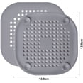 thumbnail image 3 of 2 piezas de filtro de silicona para fregadero, filtro de drenaje de ducha, recogedor de pelo, protectores de drenaje de silicona con ventosa para fregadero de cocina, baño, gris y blanco Zhivalor  MZQ-1324, 3 of 7