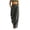 A-Dark Gray, variant on Loose Cargo Pants for Women Wide Leg Linen-Like Back Elastic Waist Button Zipper Multi Pocket Casual Trousers