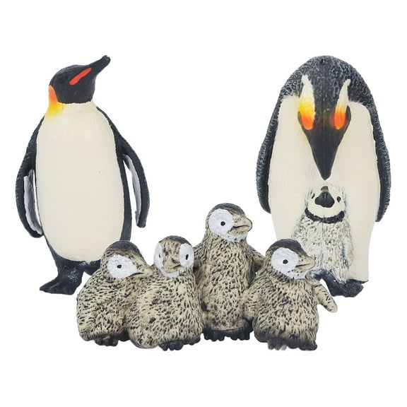 Penguins Animal Model Highly Simulation Wildlife King Penguin Mother And Child Penguins Figurines Toys Early Education Toy