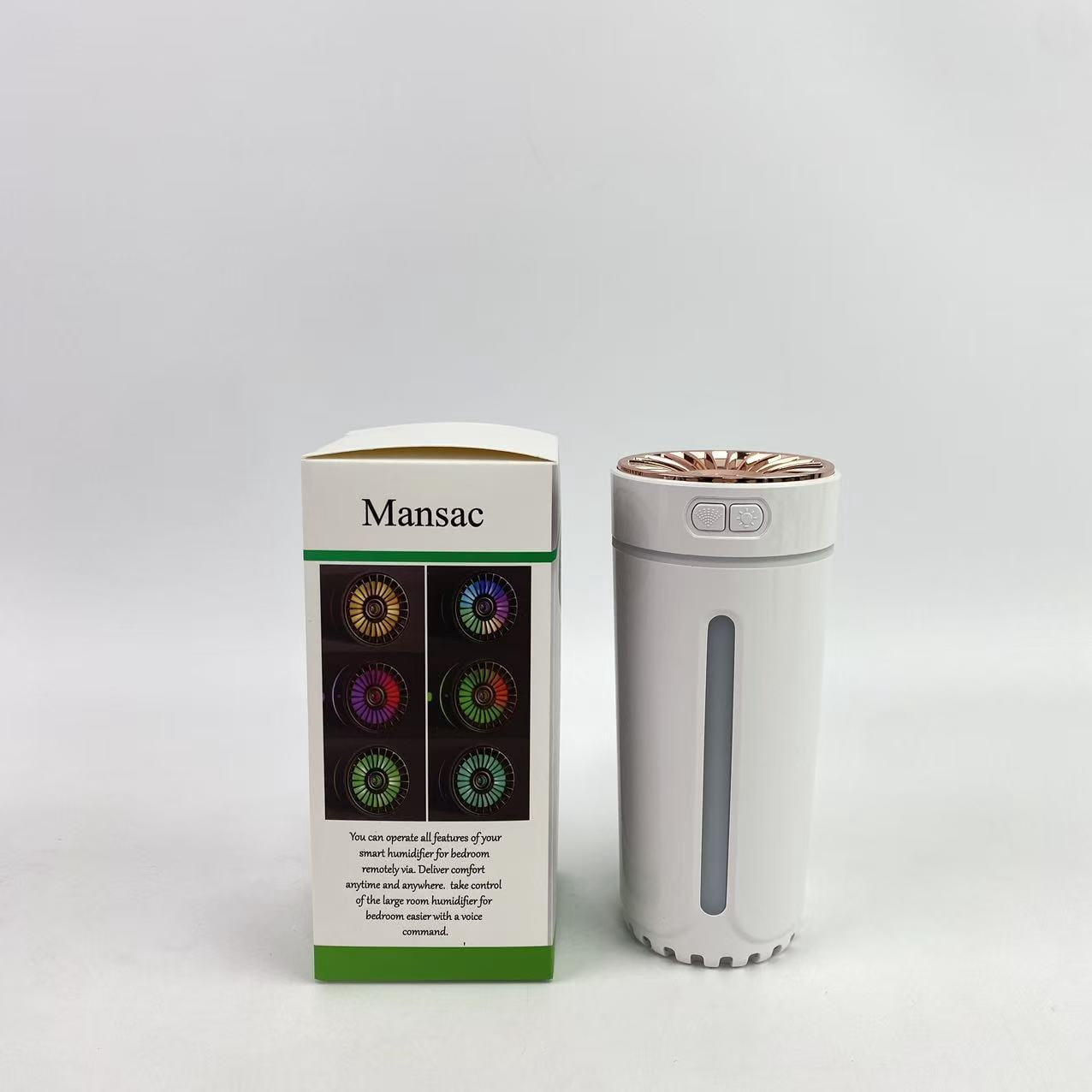 Mansac Humidifiers,Smart Humidifiers for Large Room Bedroom, 3 Speed Humidistat, Timer, White