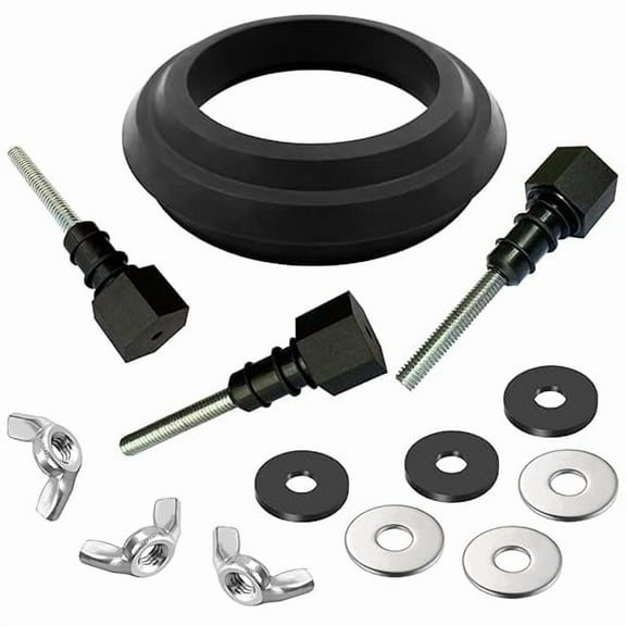 Mansfield 2" Tank to Bowl Bolt Kit Replacement for Mansfield Toilet Repair Kit Inside Tank, Includes Gasket, Bolts and Essential Parts in Black - 630-0204