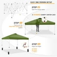 thumbnail image 5 of EAGLE PEAK 10 x 10 ft Pop Up Canopy Tent Instant Outdoor Canopy Straight Leg Shelter with Adjustable Height and Wheeled Carrying Bag (Grass Green), 5 of 10