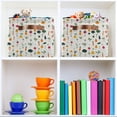 thumbnail image 6 of Yayeee 2 Pack Canvas Storage Basket with Handles for Shelves Fabric Bins Closet Organizer, Beige Vegetables Pattern, 6 of 8