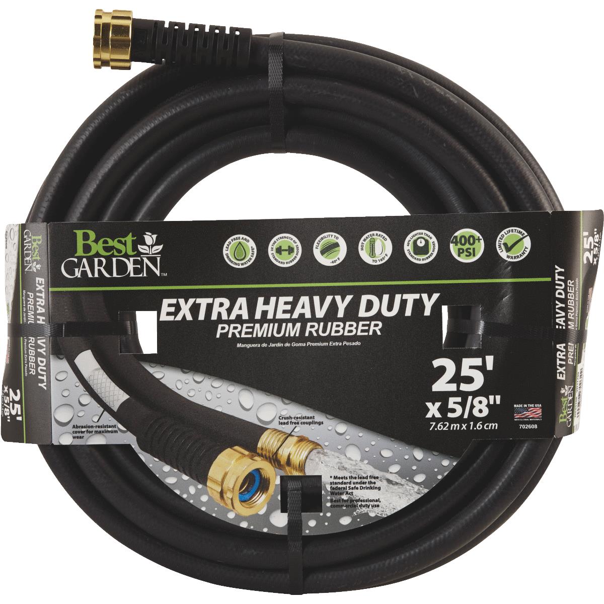 Best Garden 5/8 In. Dia. x 25 Ft. L. Drinking Water Safe Rubber Garden