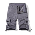 thumbnail image 2 of Npasoilc Cargo Shorts for Men Buton Zipper Straight-Leg Shorts with Multi Pockets Lightweight Hiking Outdoor Athletic Fitness Shorts Casual Loose Sports Shorts, 2 of 3