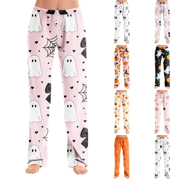 Halloween Pajama Pants for Women Lounge Fluffy Pant Loose Pj Bottoms The Halloween Pajamas Pants Pajama Cute Pj Women Bottoms