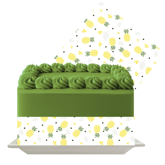 Pineapple Edible Cake Wrap | Tropical Fruit Icing Sheet | Summer Party Cake Decoration