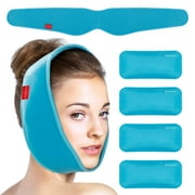 Comfytemp Face Ice Pack for Pain Relief, Wisdom Teeth, TMJ, TMD, Chin, Migraines, 4 Packs