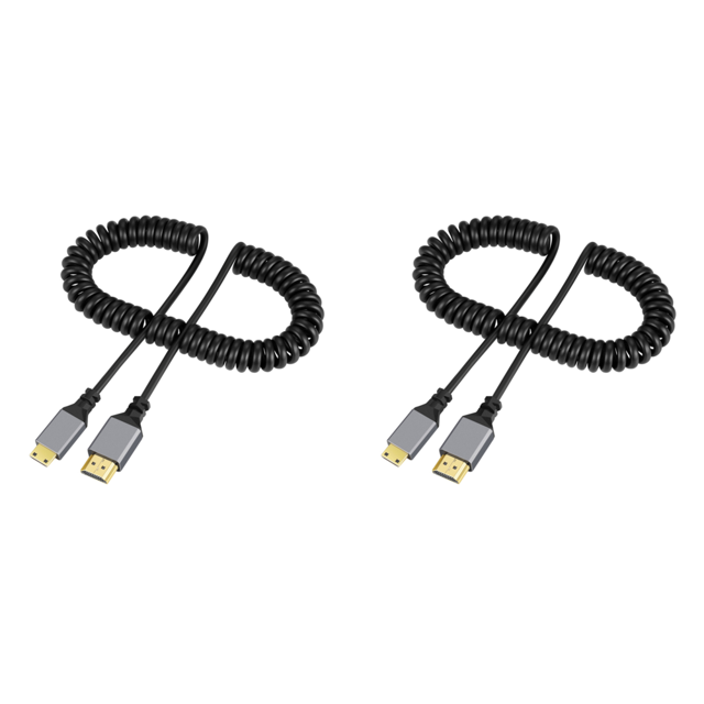 DQrwqpou Cable Resorte A 4K 1080P Cable Resorte para Cámara (Mini A HDMI)