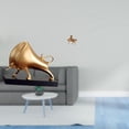 thumbnail image 2 of Estatua de toro abstracta, escultura de toro, figura de buey, adorno de caballo, escultura de animal, pieza decorativa de resina de latón, pieza artís, 2 of 8