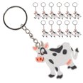 thumbnail image 4 of WORGEOUS 12 Uds llavero de vaca llaveros de animales llavero de dibujos animados lindo llavero colgantes de vaca, 4 of 8