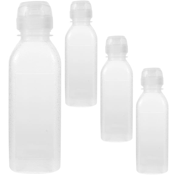 FELTECHELECTR Simple and Practical Squeeze Bottles Transparent Plastic 4pcs