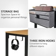 thumbnail image 3 of Spurgehom Rolling Computer Desk with 4 Smooth Wheels, Simple Style Mobile Writing Desk Home Office Study Table Movable Workstation with Metal Frame, 3 of 15