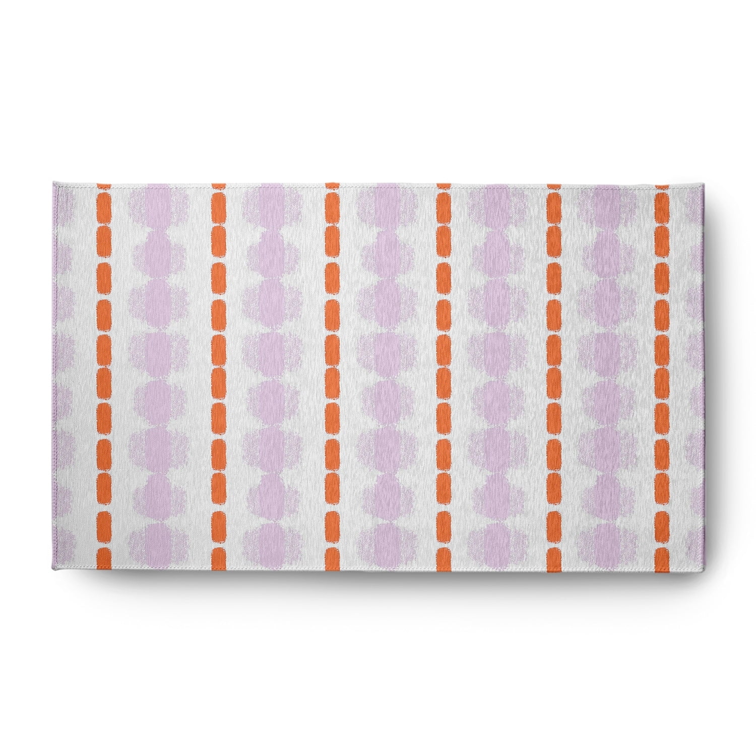 Simply Daisy 2' x 3' Purple-Orange Watercolor Stripe Spring Chenille Rug