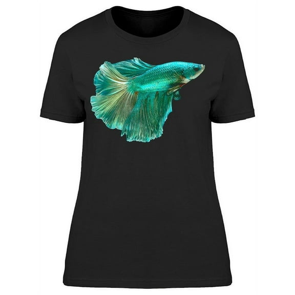 Blue/Silver Betta Fish T-Shirt Women -Image by Shutterstock, Female XX-Large