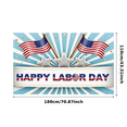 thumbnail image 5 of Decorative Design Happy Labor Day Banner Patriotic Stars American Flags for Holiday Event Indoor Outdoor, 5 of 7
