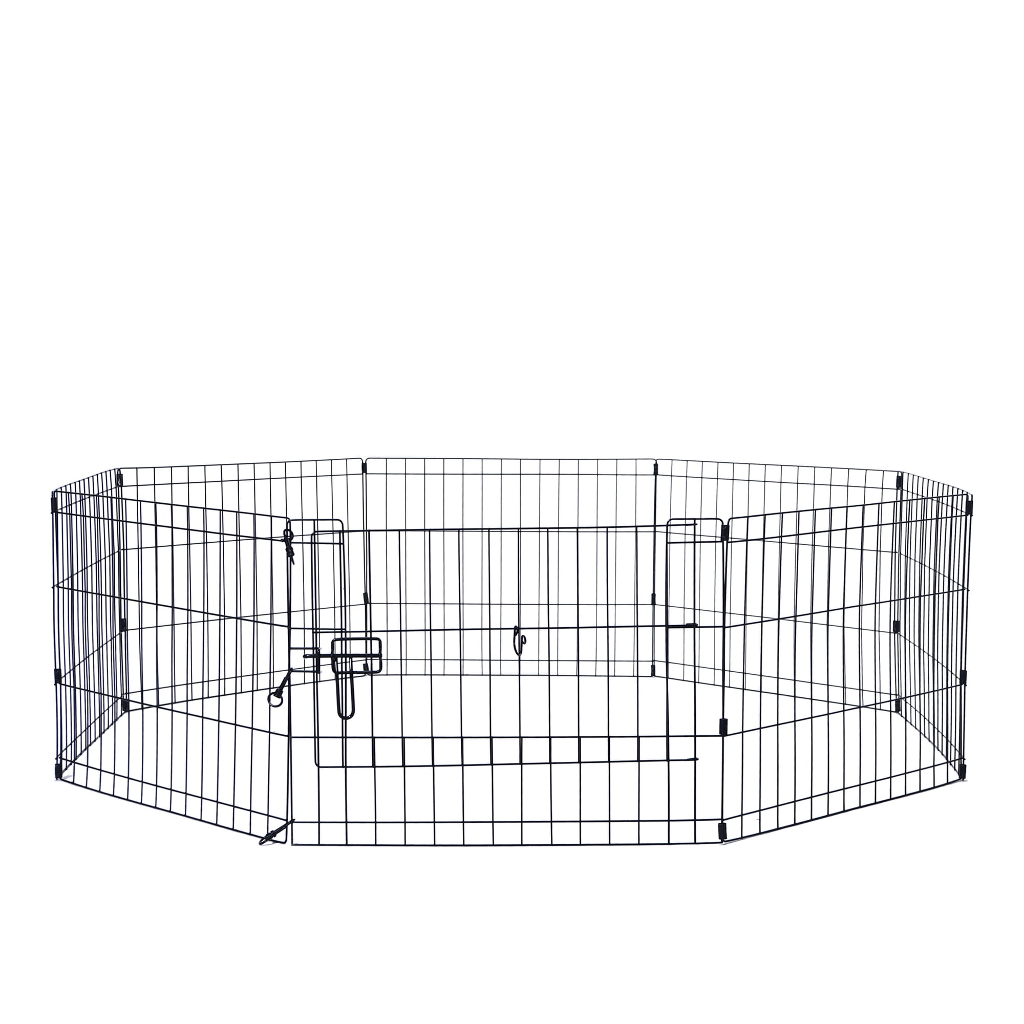 Max & Marlow Portable Dog Playpen, 8-Panel Metal Dog Fence, Indoor & Outdoor Use, Customizable, 18" Height