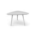 thumbnail image 6 of Pangea Home Hal Modern Lacquer Wood & Powder Coated Accent Table in White, 6 of 7