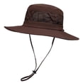 thumbnail image 5 of 2 Pack Fisherman Hats for Men Women Wide-Brim Sun Protection Bucket-Hat Unisex Casual Solid Color Breathable Fishing Hiking Visor Cap, 5 of 8