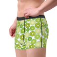 thumbnail image 2 of Pofeuu Kiwi Lemon Print Men’s Boxer Briefs, Moisture-Wicking Underwear, Regular,Trunk-Large, 2 of 5