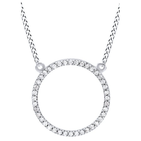 Jewel Zone Us Round Cut White Natural Diamond Circle Pendant Necklace In 14k Gold Com - 14k White Gold Diamond Circle Pendant Necklace Jewel Zone Us Round Cut White Natural Diamond Circle Pendant Necklace In 14k Gold Com - 14k White Gold Diamond Circle Pendant Necklace