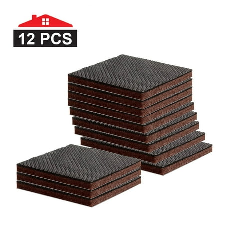 Non Slip Furniture Pads – Premium 12 pcs 3” Furniture Pad! Best Furniture Grippers – SelfAdhesive Rubber Feet – Furniture Floor Protectors for Keep in Place Furniture & Furniture Stoppers