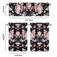 thumbnail image 6 of Pioneer Kitchen Curtains and Valance Set 36 Inch Tier Rose Plant Leaves Flowers Garden 3 Pieces Set Dining Room Small Curtain Drapes Cafe Curtains Valance for Home Decor Rod Pocket, 6 of 6