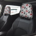 thumbnail image 4 of 2 PCS Car Headrest Cover, Cute Silhouette Dog Soft Car Seat Head Rest Cover Protector Interior Car Accessories Seat Covers for Cars Truck Auto Only Covers, 4 of 8