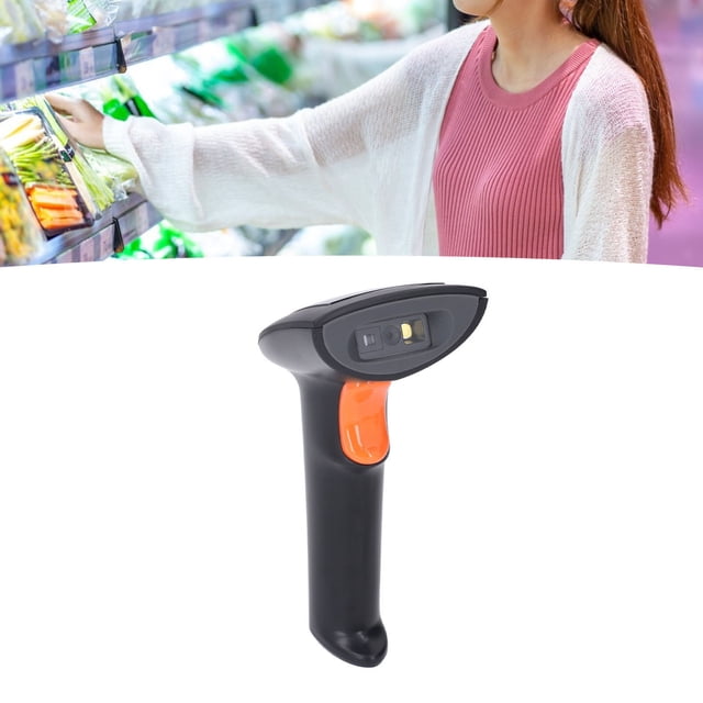 Escáner De Código De Barras 1D 2D, 2.4G BT USB Potente Lector De Código De Barras Con Decodificación Lectura Rápida Y Precisa Manos Libres Con Soporte Plegable Para