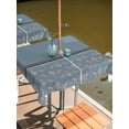 thumbnail image 2 of Outdoor Tablecloth with Umbrella Hole for Patio/Picnic/Party/Camping, Boho Blue Flower Waterproof Table Cloth Square Cover Washable, Abstract Bohemia Pesley Floral (60"x 60"), 2 of 8