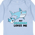 thumbnail image 4 of Inktastic My Grandad Loves Me with Cute Sharks Boys or Girls Long Sleeve Baby Bodysuit, 4 of 5