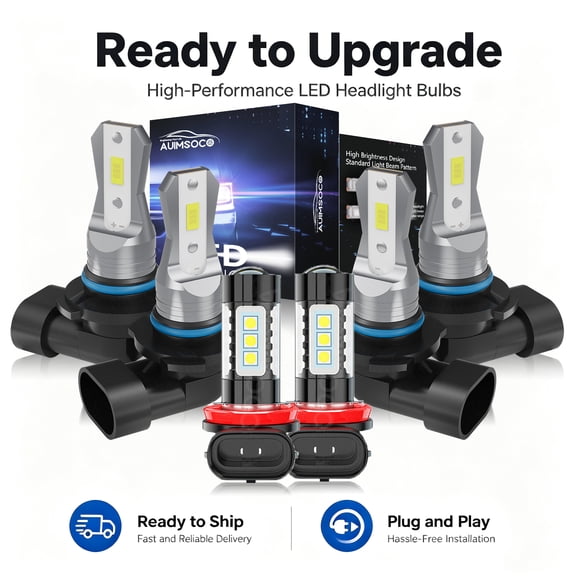 For Honda Civic 2006-2015 Combo 6x 9005 9006 H11 LED Headlight Super Bright Bulbs High Low Beam Fog Light
