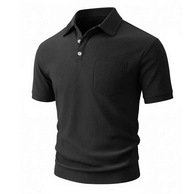 Kalauyu Mens Summer Shirts Short Sleeve Collared Shirt for Athletic Golf Work