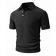 thumbnail image 2 of Camisas de Manga Corta de los Hombres Casual Color Sólido de Verano Solapa Superior, Suelto Ajuste Nylon Comodidad para el Exterior Diario, 2 of 8