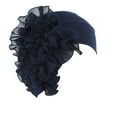 thumbnail image 2 of Pxiakgy baseball cap Women Flower Cancer Chemo Hat Beanie Scarf Turban Head Wrap Cap Headband Navy Blue + One size, 2 of 2