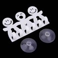 thumbnail image 1 of Ruiboury 3 Pieces Smiling Face Cartoon Wall Smiling face toothbrush rack Sucker Toothbrush Rack Holder Plastic Home Bathroom Organizer Tool, 1 of 7
