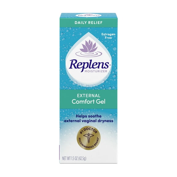 Replens Moisturizer, External Comfort Gel for External Vaginal Dryness, 1.5 oz