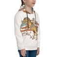 thumbnail image 3 of Goofa Vintage Wild West Cowboy Pattern Hooded Sweatshirt for Youth Trendy youth sweatshirt Casual Hoodie for Boys and Girls-Large, 3 of 6