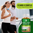 thumbnail image 4 of (2 Pack) Beworths Super B Complex Vitamin - Whole Food Supplement B1, B2, B3, B5, B6, B7, B9, B12 - Support for Energy and Immune Support - 240 Capsules Total, 4 of 9