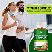 (2 Pack) Beworths Super B Complex Vitamin - Whole Food Supplement B1, B2, B3, B5, B6, B7, B9, B12 - Support for Energy and Immune Support - 240 Capsules Total