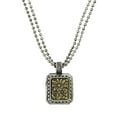 thumbnail image 3 of 1928 Jewelry Two Tone Square Flower Pendant Necklace For Women 16" + 3" Extender, 3 of 4