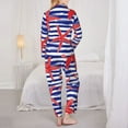 thumbnail image 5 of Disketp Pajamas Set Long Sleeve Sleepwear Womens Button Down Nightwear Pj Sets-Sea Stars, 5 of 9