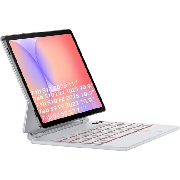 Magic Keyboard Case for Samsung Galaxy Tab S10 Lite S10 FE 2025 S9 FE 10.9 Inch S11 S9 S8 S7 11", Floating Cantilever Magnetic Stand