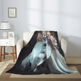 thumbnail image 2 of Sikiie Flower Crown White Horse Cozy Flannel Fleece Throw Blanket: Lightweight & Thick for All Seasons - Perfect for Women, Men, & Kids"80"x60", 2 of 6