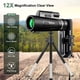 thumbnail image 5 of Telescopio monocular PAVEOS 12x50, telescopio monocular de alta potencia para exteriores, fotografía con teléfono móvil, aumento de 12x, visión nocturna con poca luz, trípode estable y teléfono móvil, 5 of 6