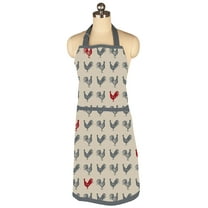 MU Kitchen Adjustable Cotton Designer Apron, 35-Inches, Hen House