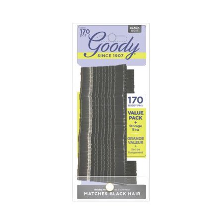 Goody Bobby Pins Black Hair Pins Secure Hold 170 Ct Walmart Com