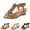 Brown, variant on Women's Feather Decor Wedge Sandals Open Toe Casual Summer Footwear Beige 37